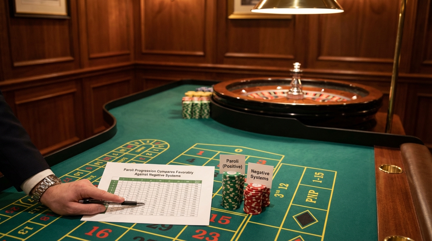 Paroli System on European roulette wheel: Strategy beats negative progressions.