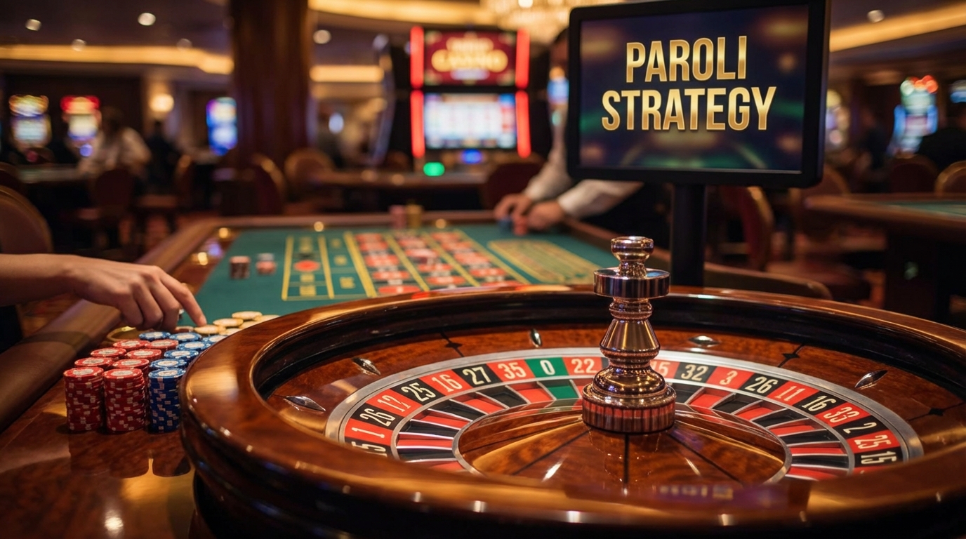 Paroli System: Roulette wheel showing European roulette, bankroll management strategy.