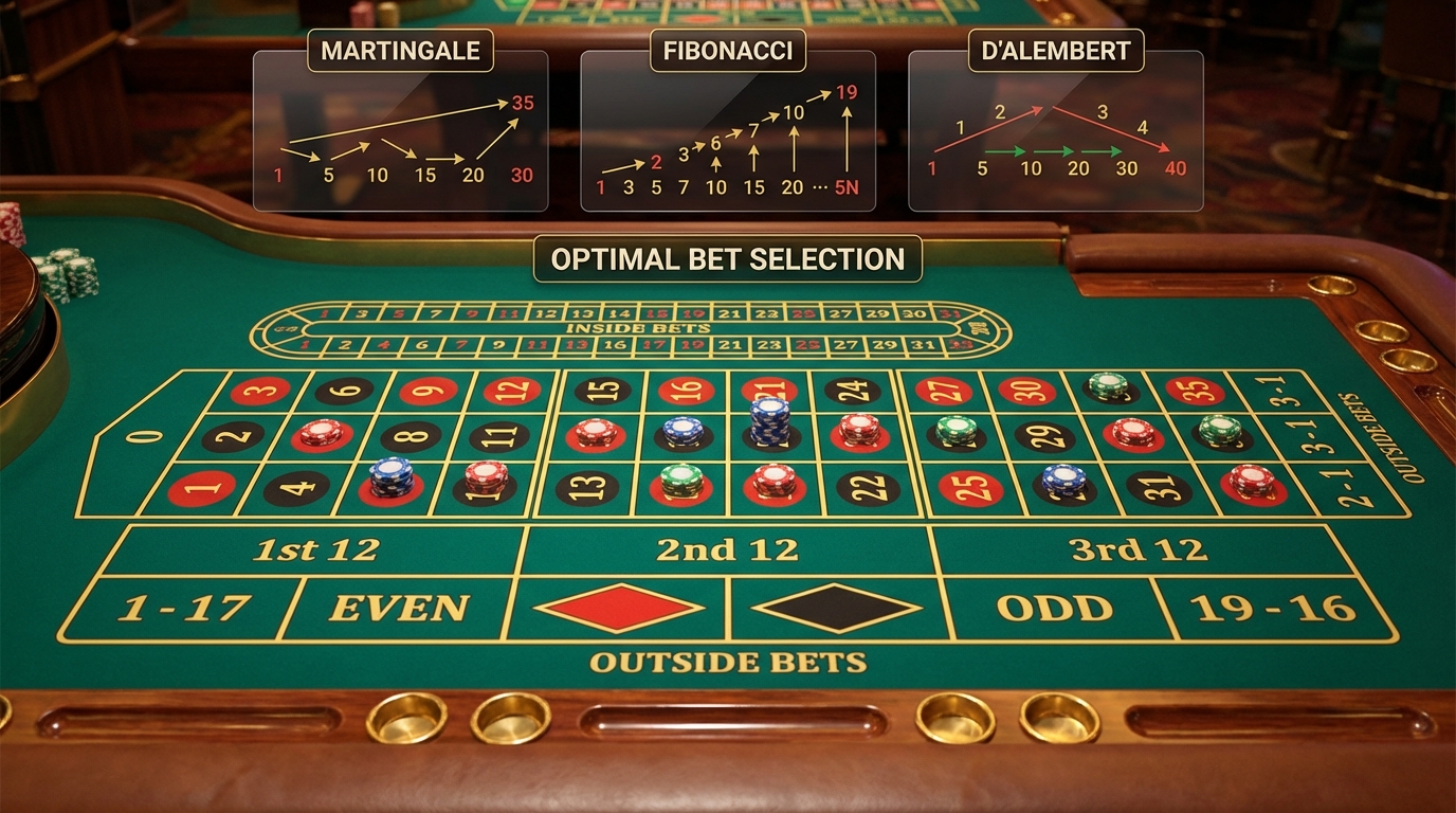 Roulette bet guide: Inside/Outside bets, optimal strategy, Martingale, Fibonacci, D'Alembert